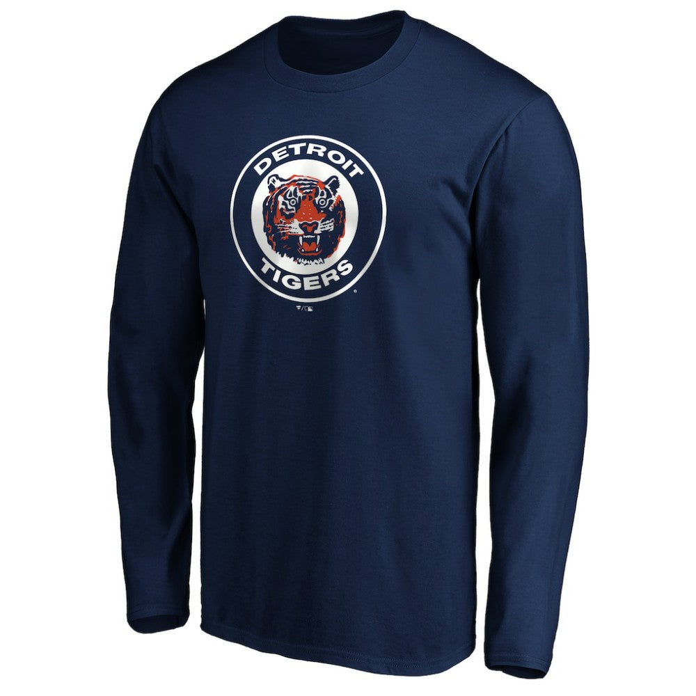 MLB Detroit Tigers Cooperstown Collection Huntington Logo Long Sleeve T-Shirt