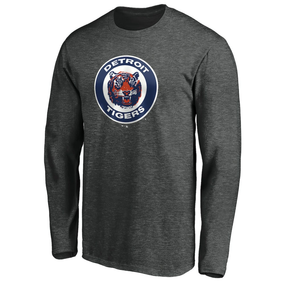 MLB Detroit Tigers Cooperstown Collection Huntington Logo Long Sleeve T-Shirt