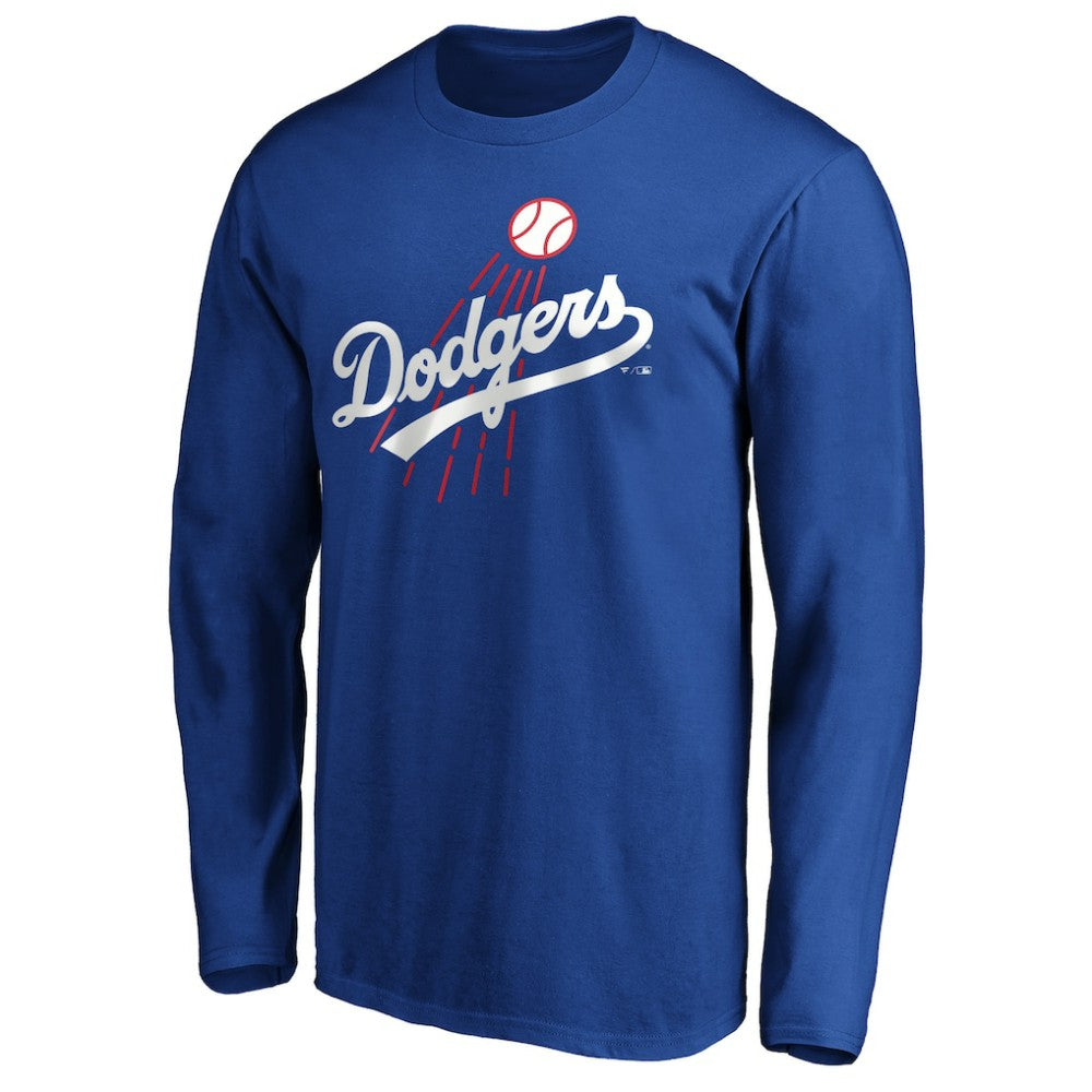 MLB Los Angeles Dodgers Cooperstown Collection Huntington Logo Long Sleeve T-Shirt