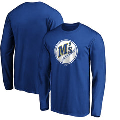 MLB Seattle Mariners Cooperstown Collection Huntington Logo Long Sleeve T-Shirt