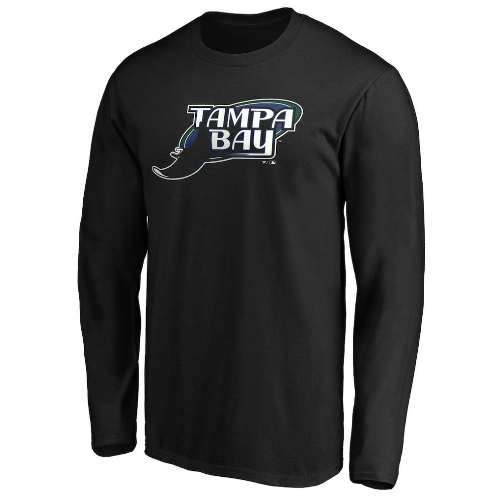 MLB Tampa Bay Rays Cooperstown Collection Huntington Logo Long Sleeve T-Shirt