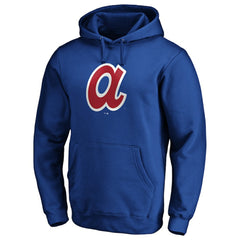 MLB Atlanta Braves Cooperstown Collection Huntington Logo Fitted Pullover Hoodie