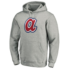 MLB Atlanta Braves Cooperstown Collection Huntington Logo Fitted Pullover Hoodie
