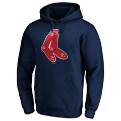 MLB Boston Red Sox Cooperstown Collection Huntington Logo Fitted Pullover Hoodie