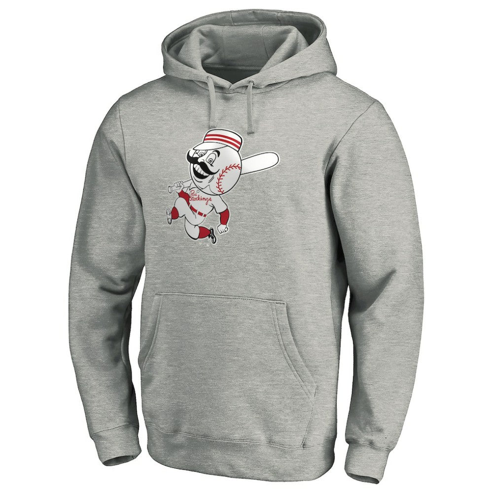 MLB Cincinnati Reds Cooperstown Collection Huntington Logo Fitted Pullover Hoodie