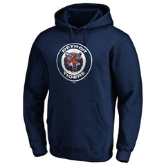 MLB Detroit Tigers Cooperstown Collection Huntington Logo Fitted Pullover Hoodie