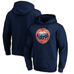 MLB Houston Astros Cooperstown Collection Huntington Logo Fitted Pullover Hoodie