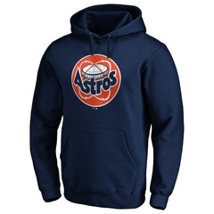 MLB Houston Astros Cooperstown Collection Huntington Logo Fitted Pullover Hoodie