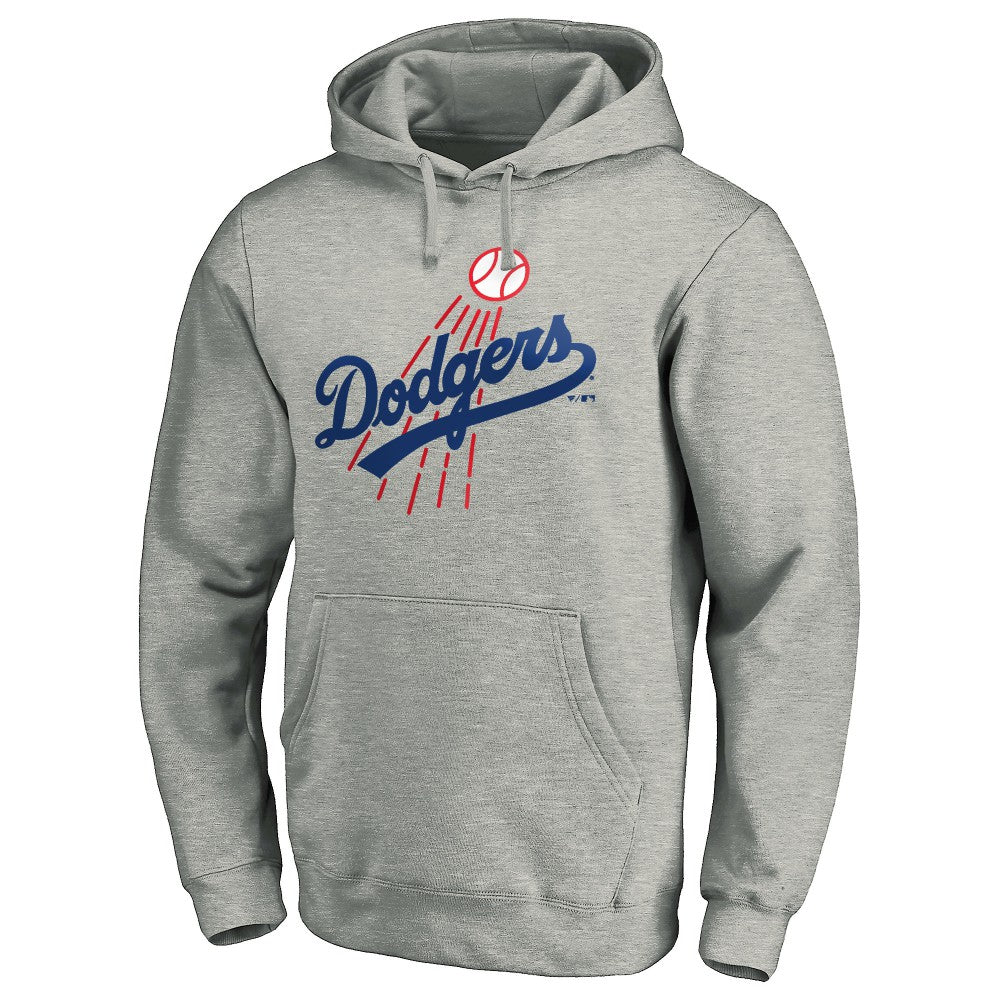 MLB Los Angeles Dodgers Cooperstown Collection Huntington Logo Fitted Pullover Hoodie