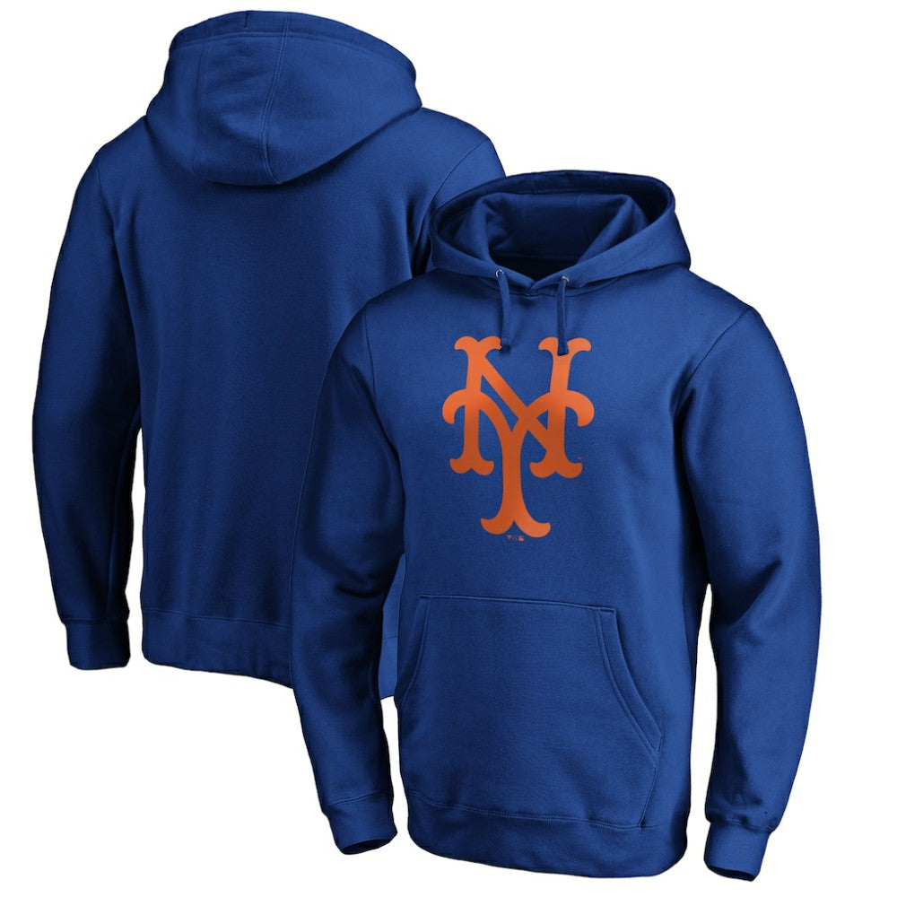 MLB New York Mets Cooperstown Collection Huntington Logo Fitted Pullover Hoodie