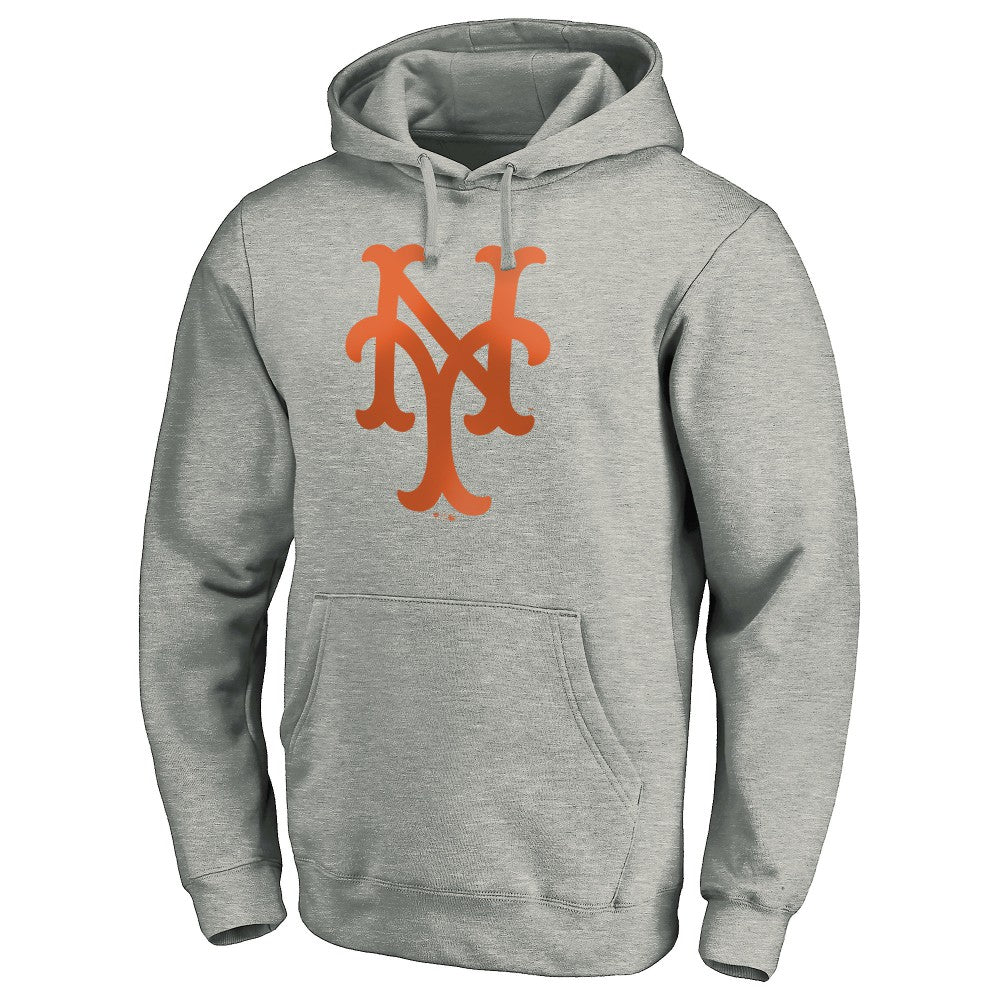MLB New York Mets Cooperstown Collection Huntington Logo Fitted Pullover Hoodie