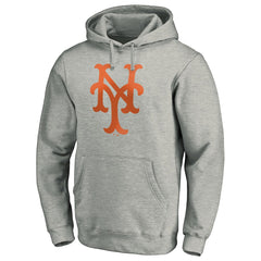 MLB New York Mets Cooperstown Collection Huntington Logo Fitted Pullover Hoodie
