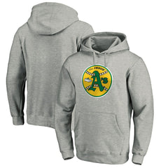 MLB Athletics Cooperstown Collection Huntington Logo Fitted Pullover Hoodie