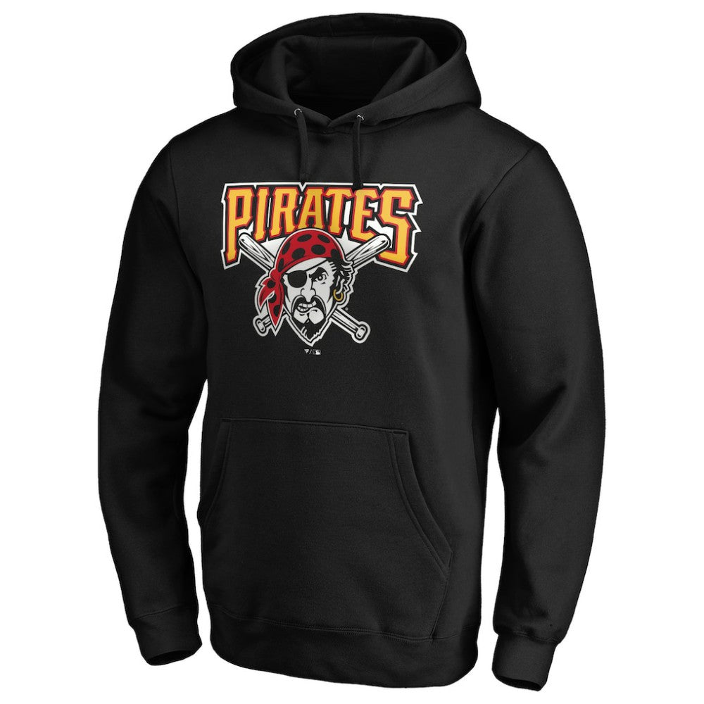 MLB Pittsburgh Pirates Cooperstown Collection Huntington Logo Fitted Pullover Hoodie