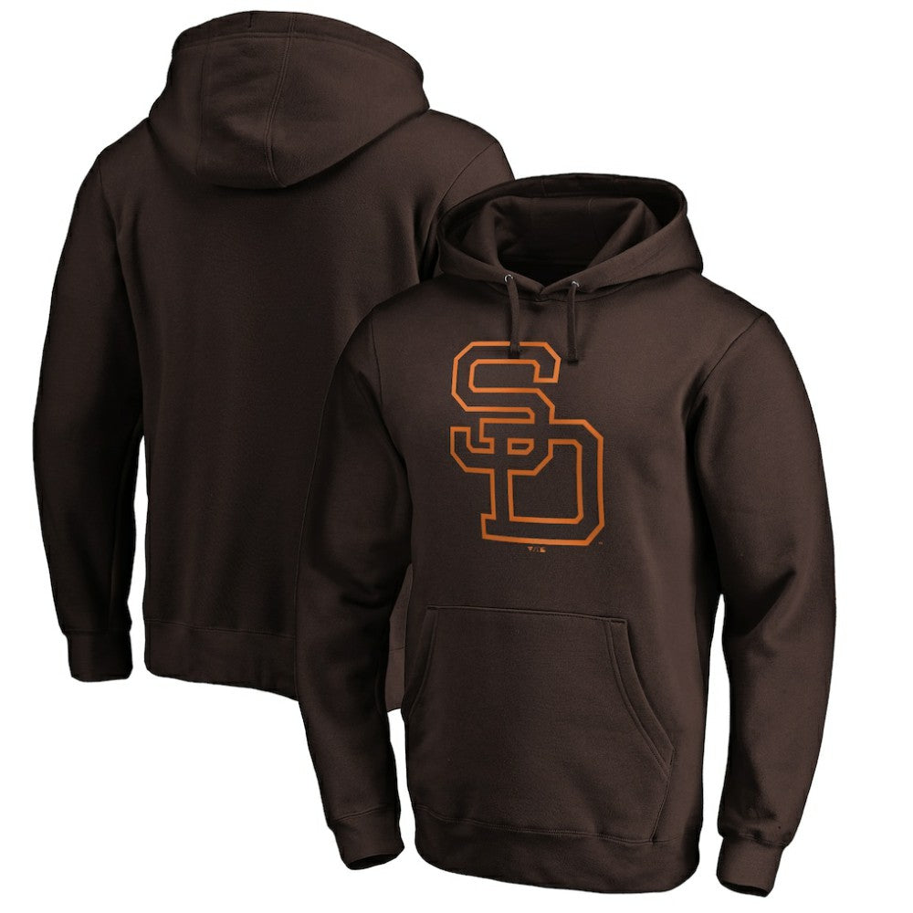 MLB San Diego Padres Cooperstown Collection Huntington Logo Fitted Pullover Hoodie