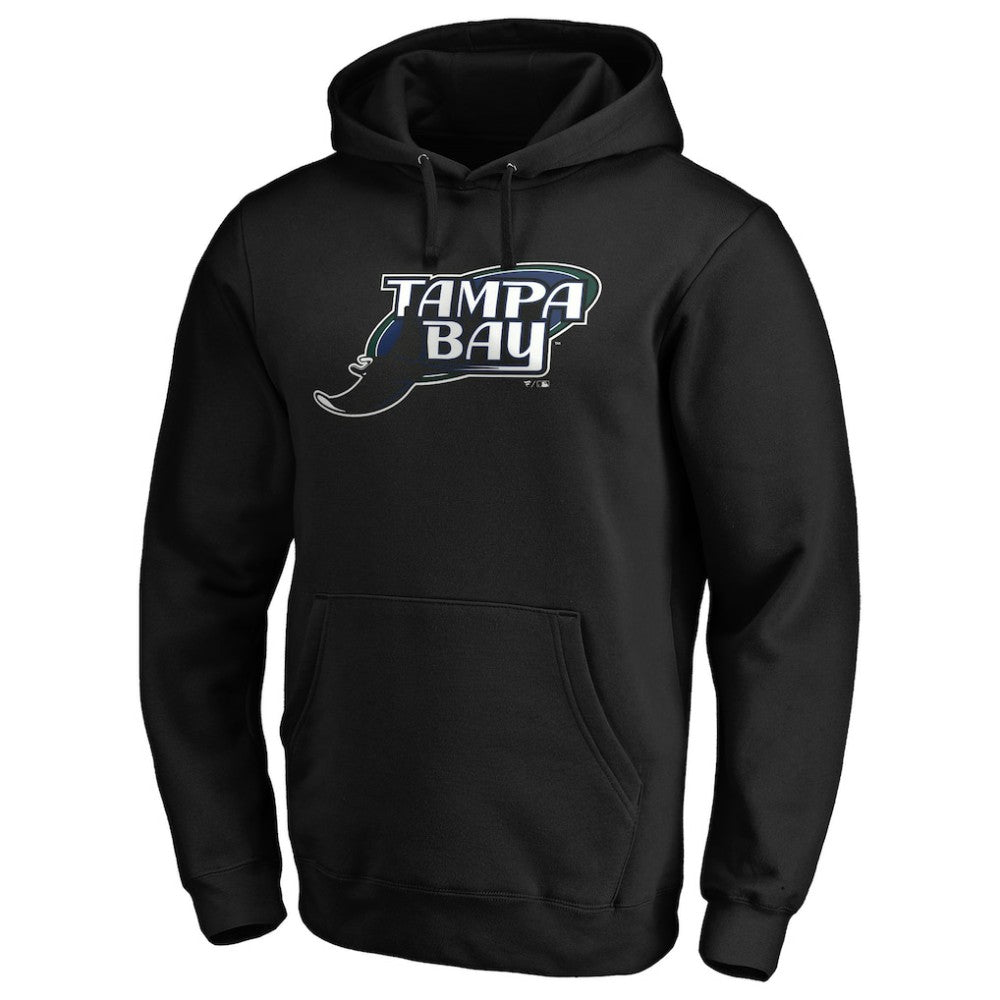 MLB Tampa Bay Rays Cooperstown Collection Huntington Logo Fitted Pullover Hoodie
