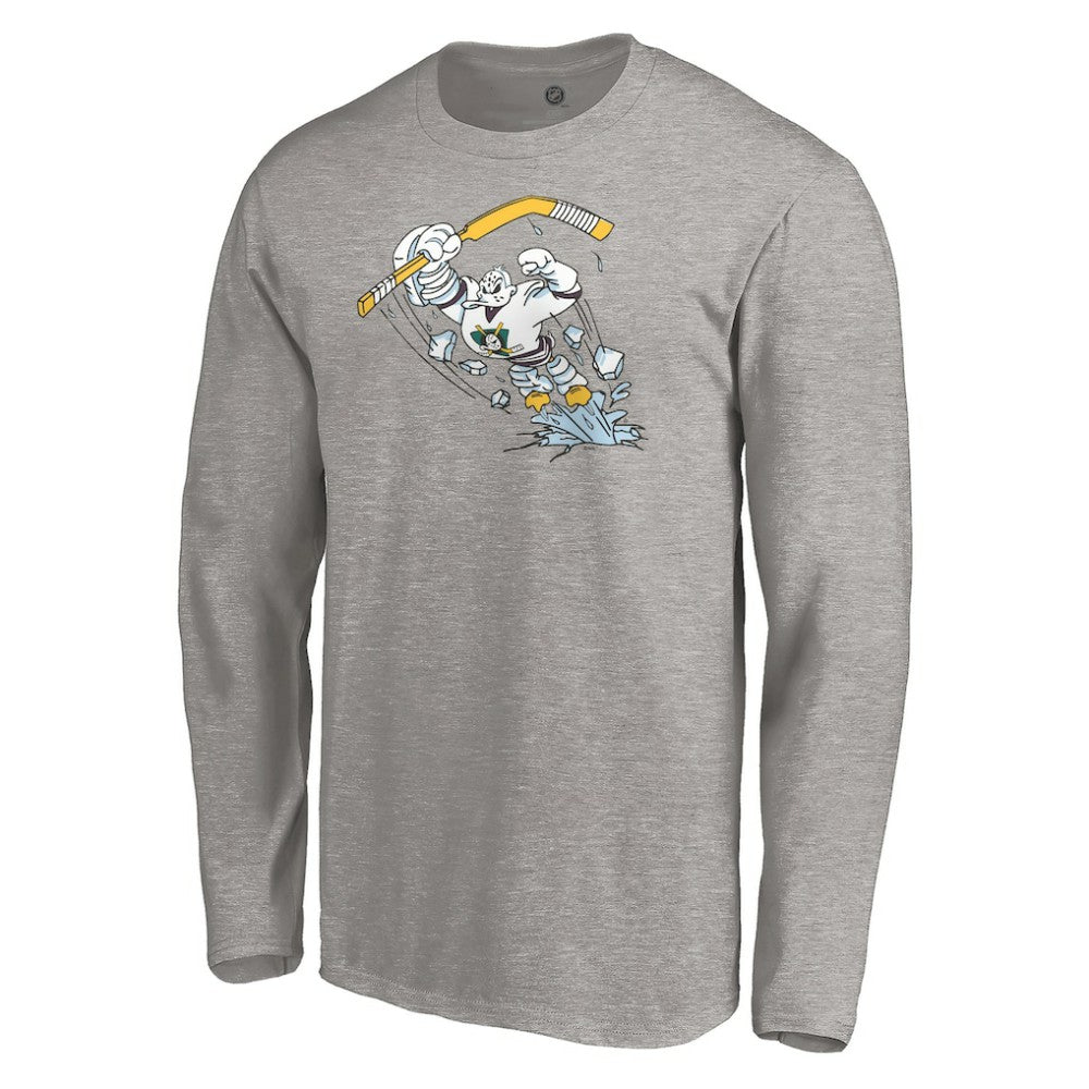 NHL Heather Gray Anaheim Ducks Special Edition Primary Logo Long Sleeve T-Shirt