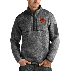 Antigua Bear Head Fortune Quarter-Zip Pullover Jacket - Chicago Bears