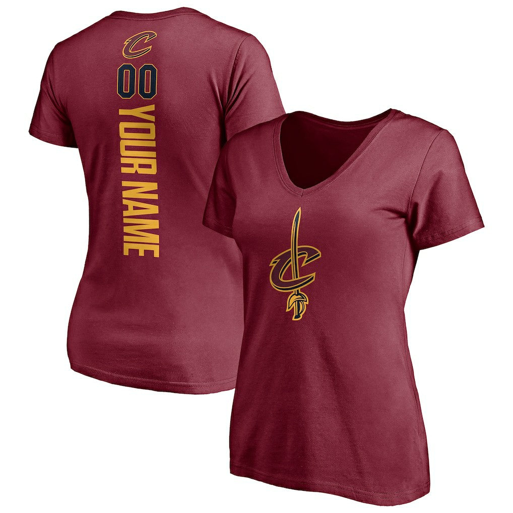 NBA Cleveland Cavaliers Women's Playmaker Personalized Name & Number V-Neck T-Shirt sale