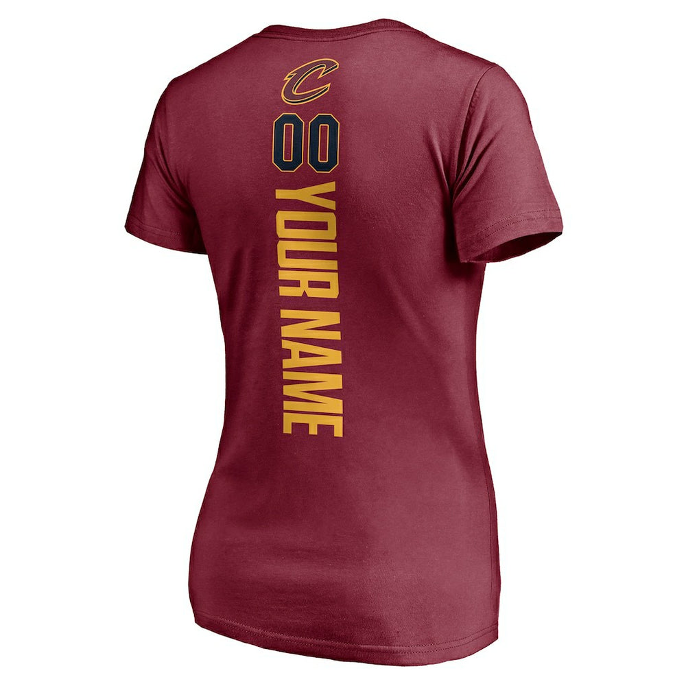 NBA Cleveland Cavaliers Women's Playmaker Personalized Name & Number V-Neck T-Shirt sale