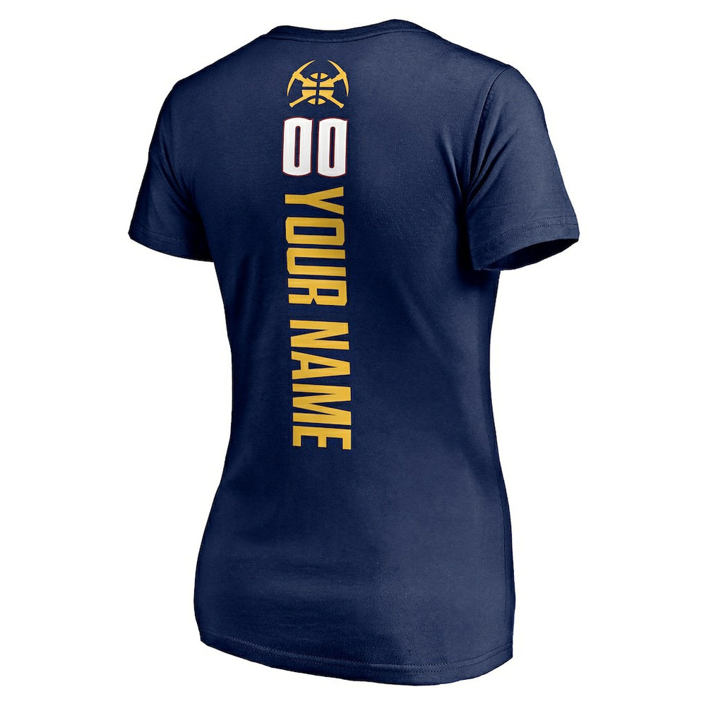 NBA Denver Nuggets Women's Playmaker Personalized Name & Number V-Neck T-Shirt sale
