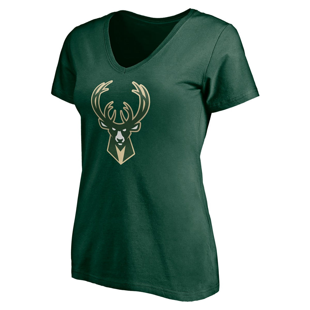 NBA Milwaukee Bucks Women's Playmaker Personalized Name & Number V-Neck T-Shirt