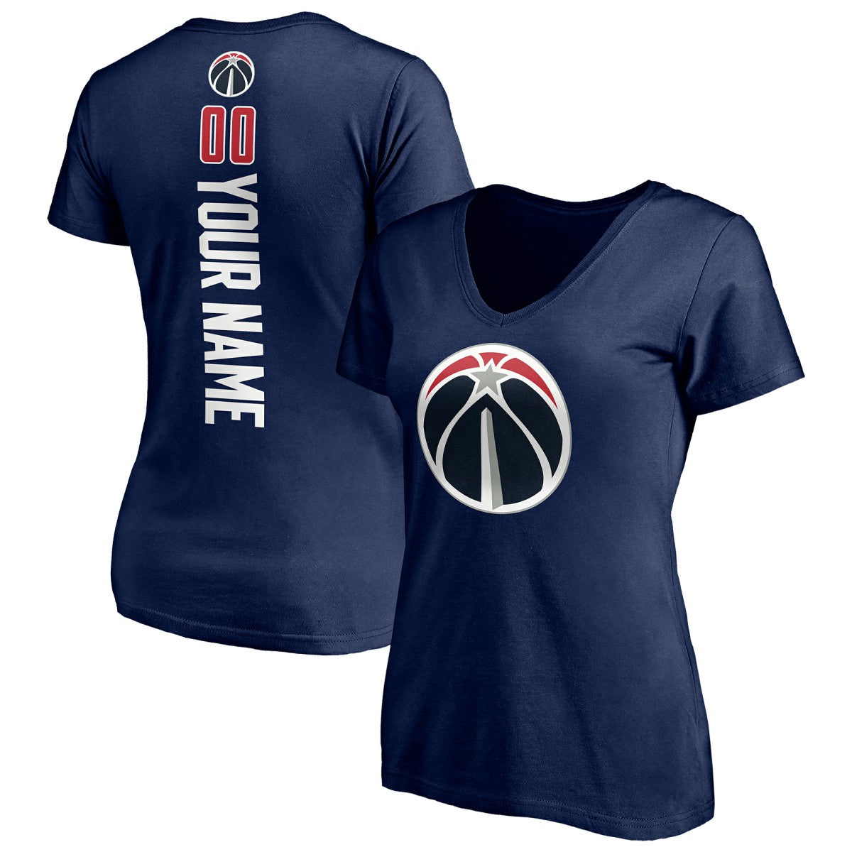 NBA Washington Wizards Women's Playmaker Personalized Name & Number V-Neck T-Shirt