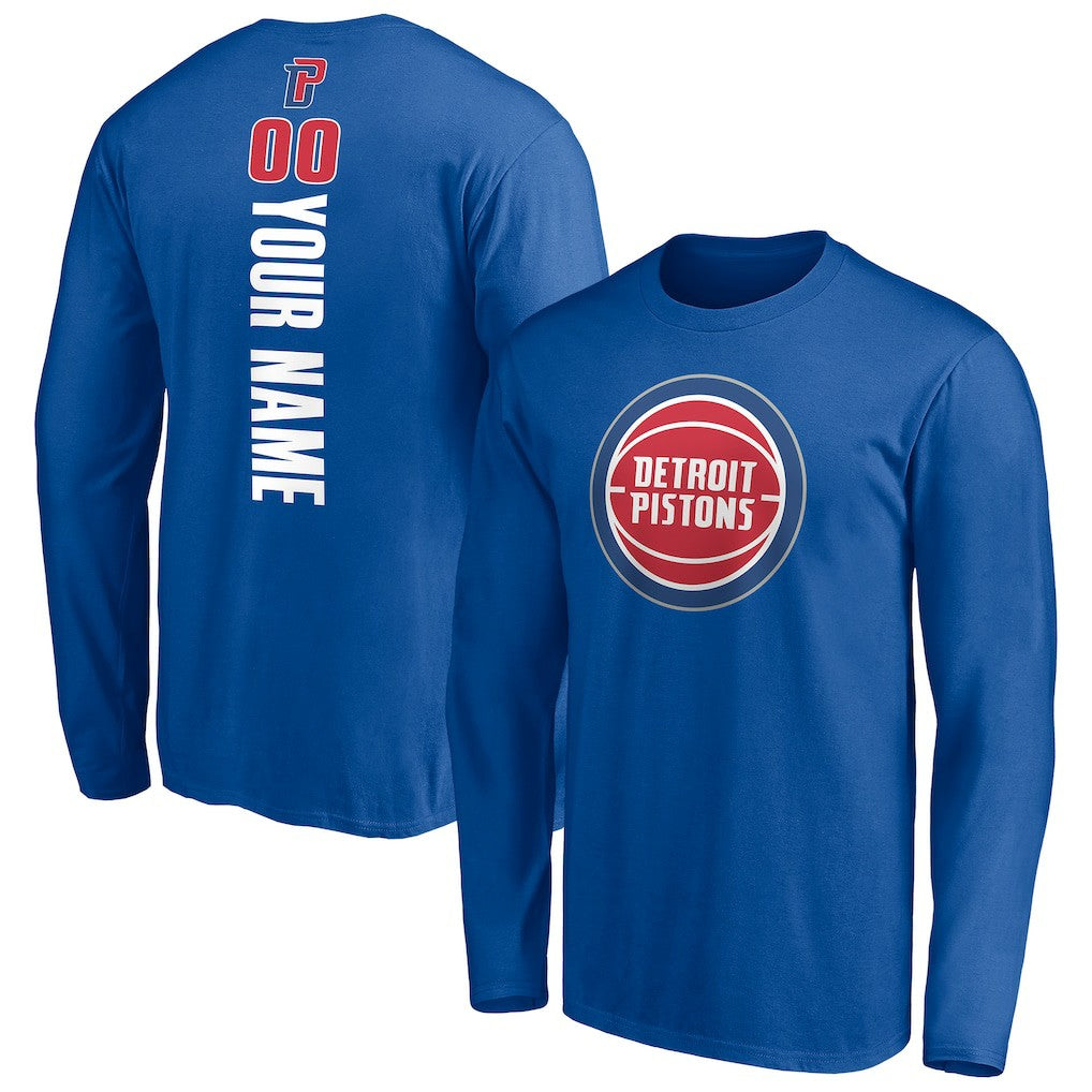 NBA Detroit Pistons Playmaker Personalized Name & Number Long Sleeve T-Shirt sale