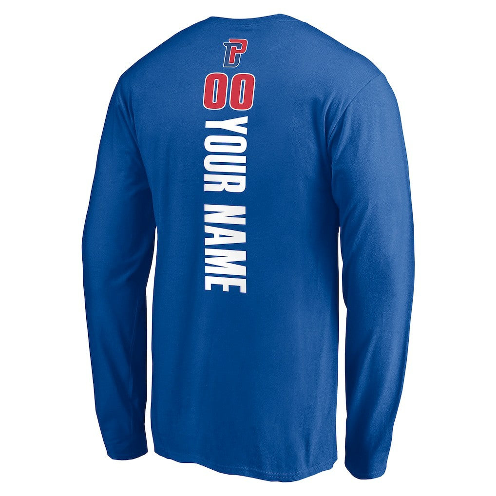 NBA Detroit Pistons Playmaker Personalized Name & Number Long Sleeve T-Shirt sale