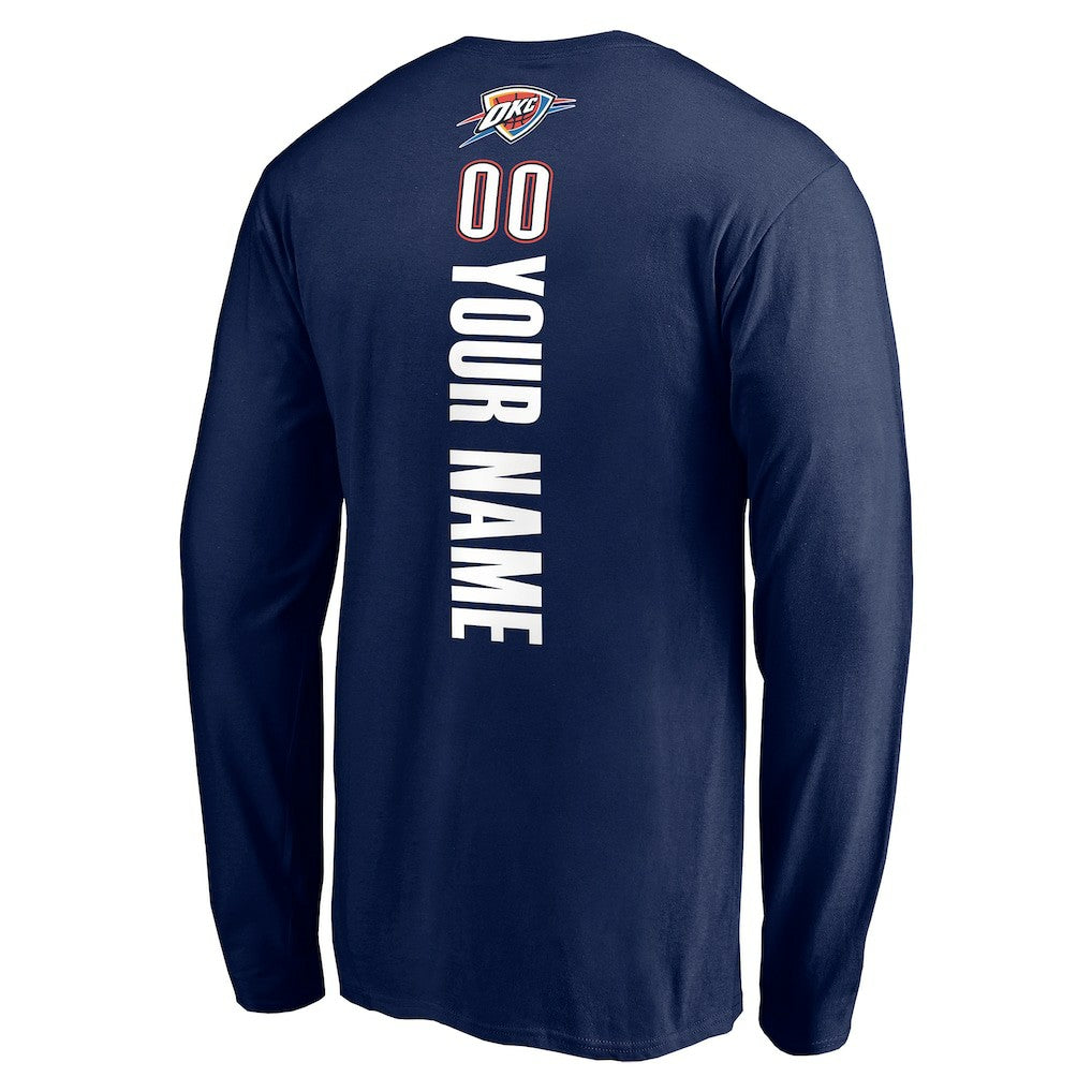 NBA Oklahoma City Thunder Playmaker Personalized Name & Number Long Sleeve T-Shirt