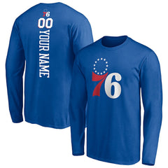 NBA Philadelphia 76ers Playmaker Personalized Name & Number Long Sleeve T-Shirt sale