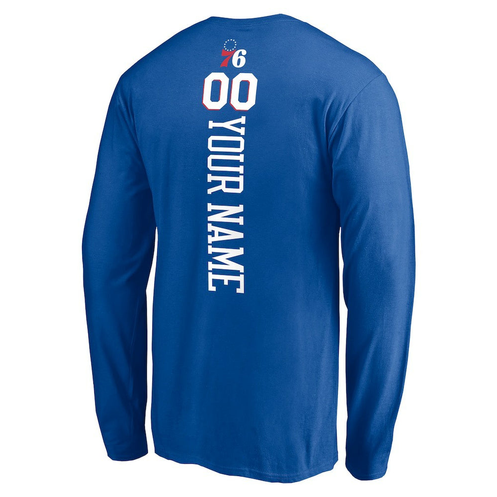 NBA Philadelphia 76ers Playmaker Personalized Name & Number Long Sleeve T-Shirt sale