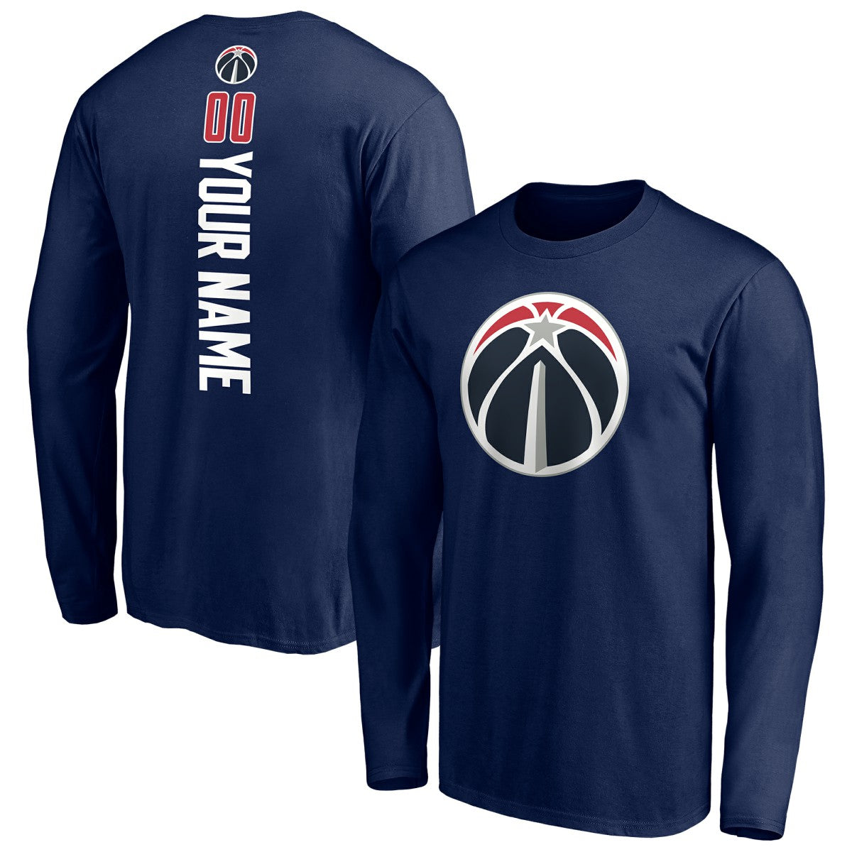 NBA Washington Wizards Playmaker Personalized Name & Number Long Sleeve T-Shirt