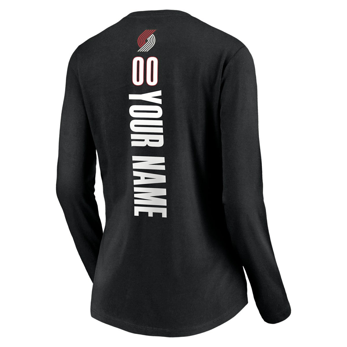 NBA Portland Trail Blazers Women's Playmaker Personalized Name & Number Long Sleeve V-Neck T-Shirt