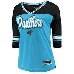 5th & Ocean by  Women's Mesh Long Sleeve T-Shirt - Carolina Panthers