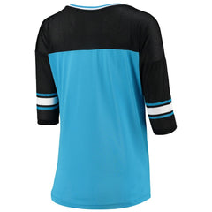 5th & Ocean by  Women's Mesh Long Sleeve T-Shirt - Carolina Panthers