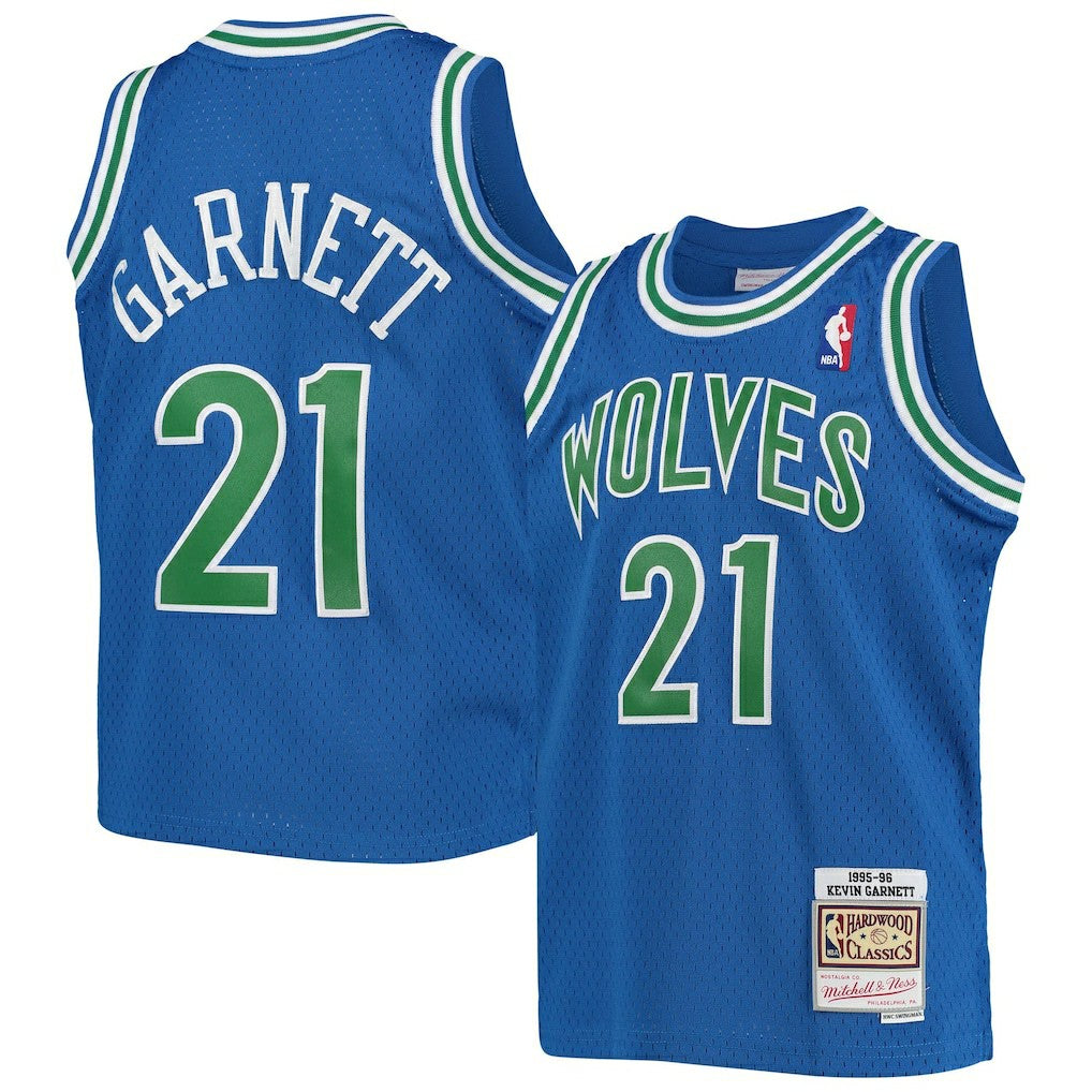NBA Kevin Garnett Minnesota Timberwolves Youth 1995-96 Hardwood Classics Swingman Jersey