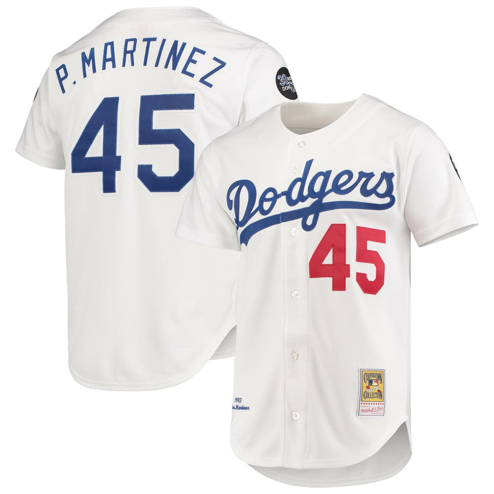 MLB Pedro Martinez Los Angeles Dodgers Mitchell & Ness 1993 Cooperstown Collection Home Authentic Jersey