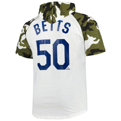 MLB Mookie Betts Los Angeles Dodgers Player Big & Tall Raglan Hoodie T-Shirt