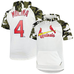 MLB Yadier Molina St. Louis Cardinals Player Big & Tall Raglan Hoodie T-Shirt