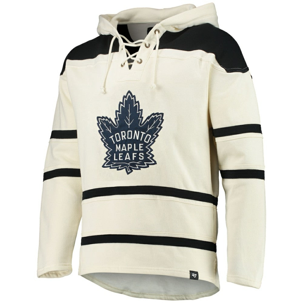 NHL Cream Toronto Maple Leafs '47 Superior Lacer Hoodie