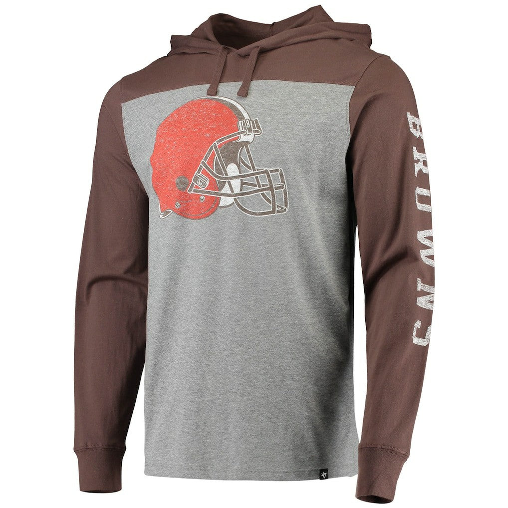 '47 Franklin Wooster Long Sleeve Hoodie T-Shirt - Cleveland Browns