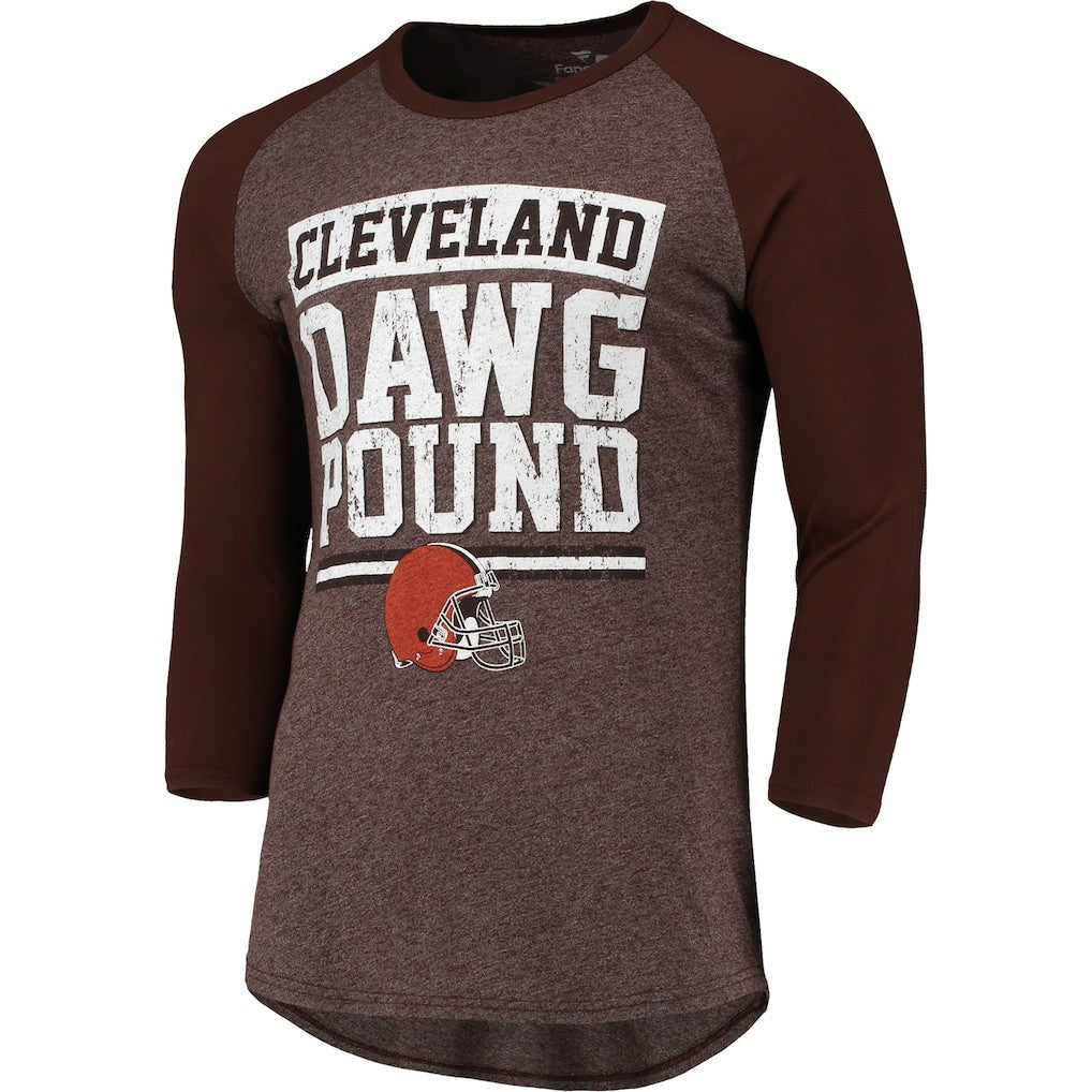 Pastime Raglan 3/4-Sleeve T-Shirt - Cleveland Browns