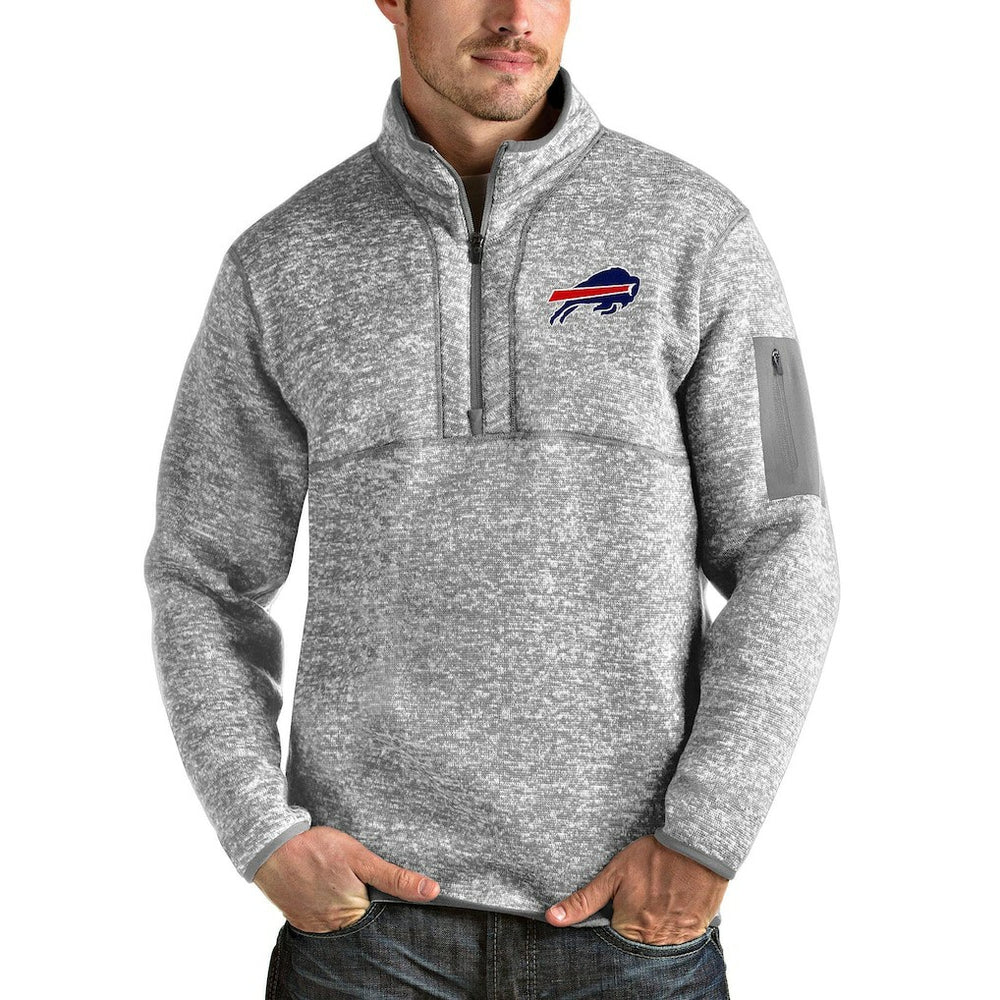 Antigua Team Logo Fortune Quarter-Zip Pullover Jacket - Buffalo Bills