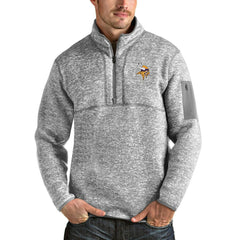 Antigua Team Logo Fortune Quarter-Zip Pullover Jacket - Minnesota Vikings