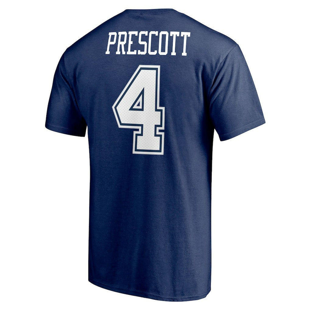 Dak Prescott  Player Icon Name & Number T-Shirt - Dallas Cowboys