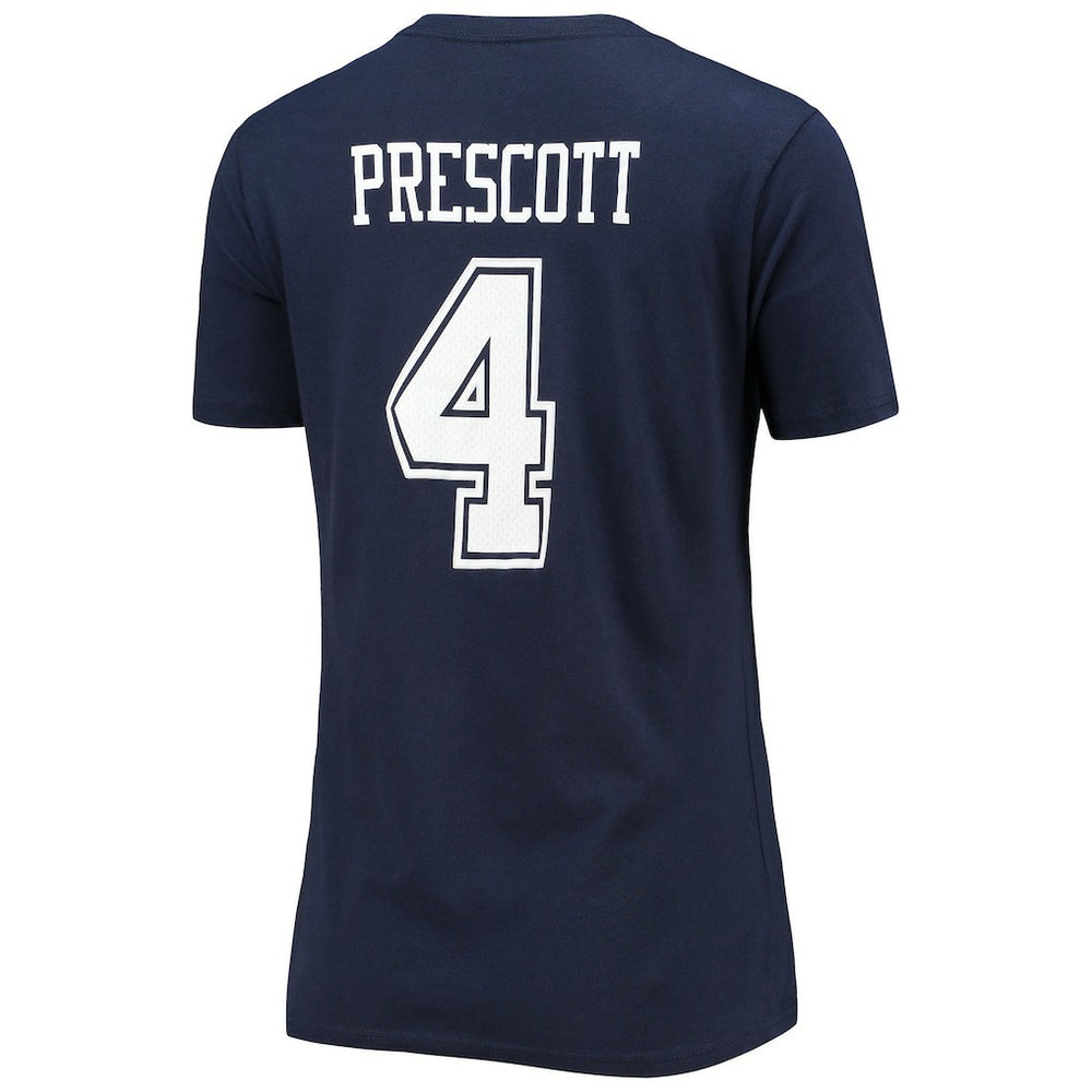 Dak Prescott  Women's Player Icon Name & Number V-Neck T-Shirt - Dallas Cowboys