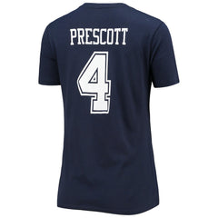 Dak Prescott  Women's Player Icon Name & Number V-Neck T-Shirt - Dallas Cowboys