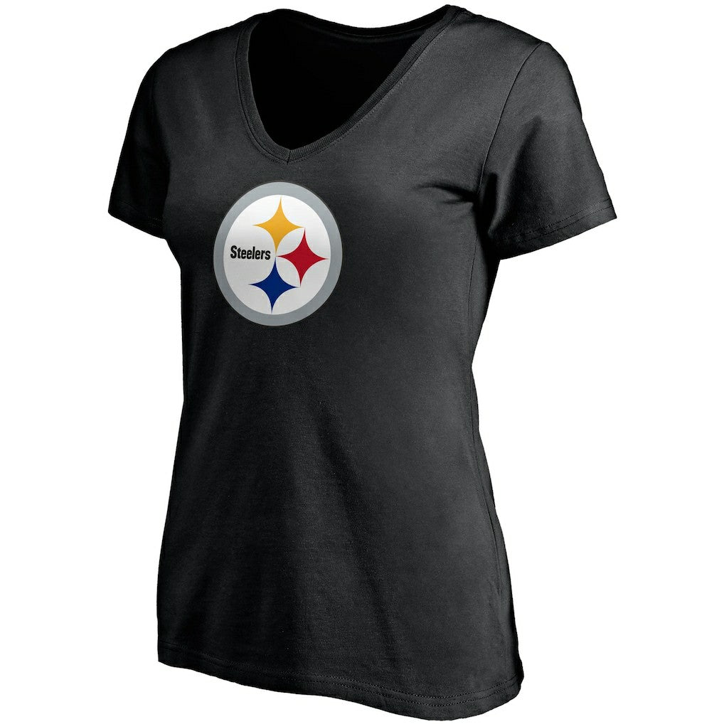 T.J. Watt  Women's Player Icon Name & Number V-Neck T-Shirt - Pittsburgh Steelers