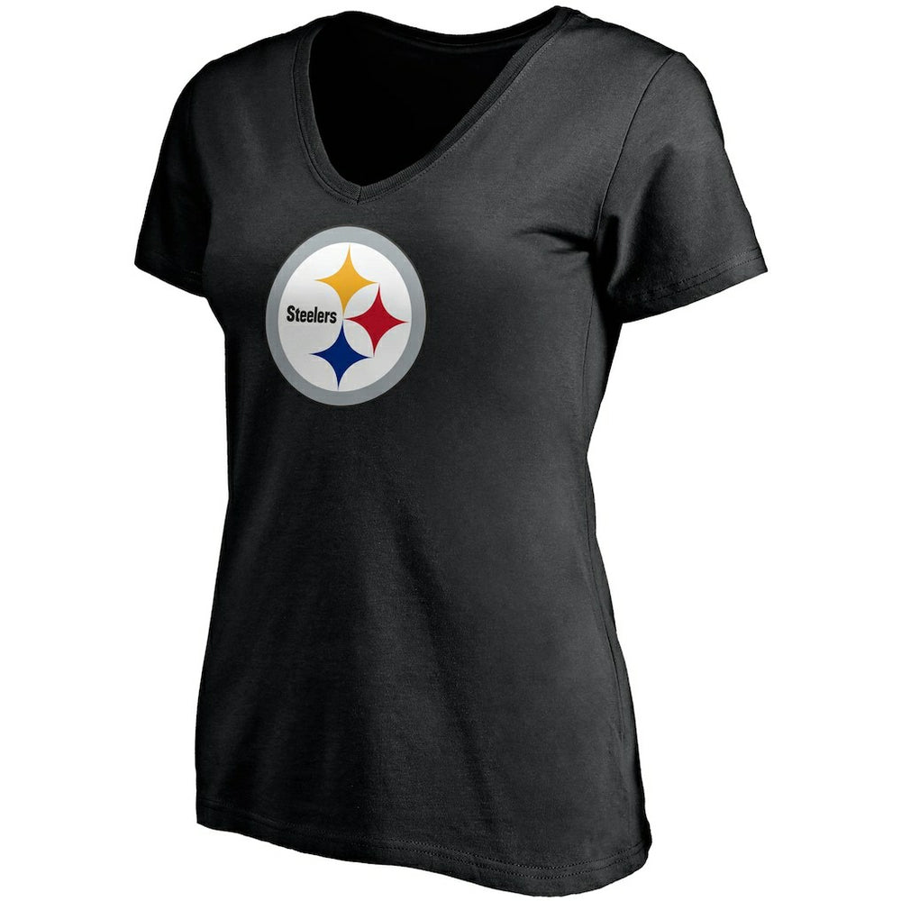 T.J. Watt  Women's Player Icon Name & Number V-Neck T-Shirt - Pittsburgh Steelers